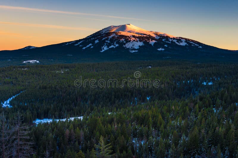 Mt Burney Sunset royalty free stock images Mt Burney Sunset royalty free stock images