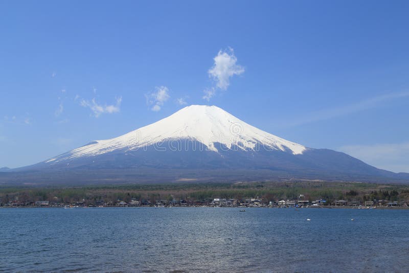 Mt.Fuji at Lake Yamanaka, Japan royalty free stock images
