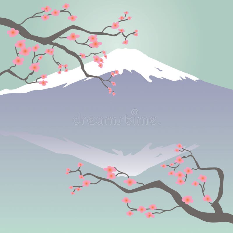 Mt Fuji y flores de cereza
