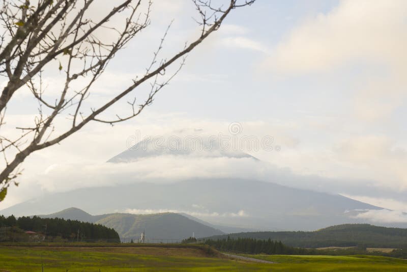 Mt. Fuji z spadków kolorami w Japan. zdjęcie royalty free Mt. Fuji z spadków kolorami w Japan. zdjęcie royalty free