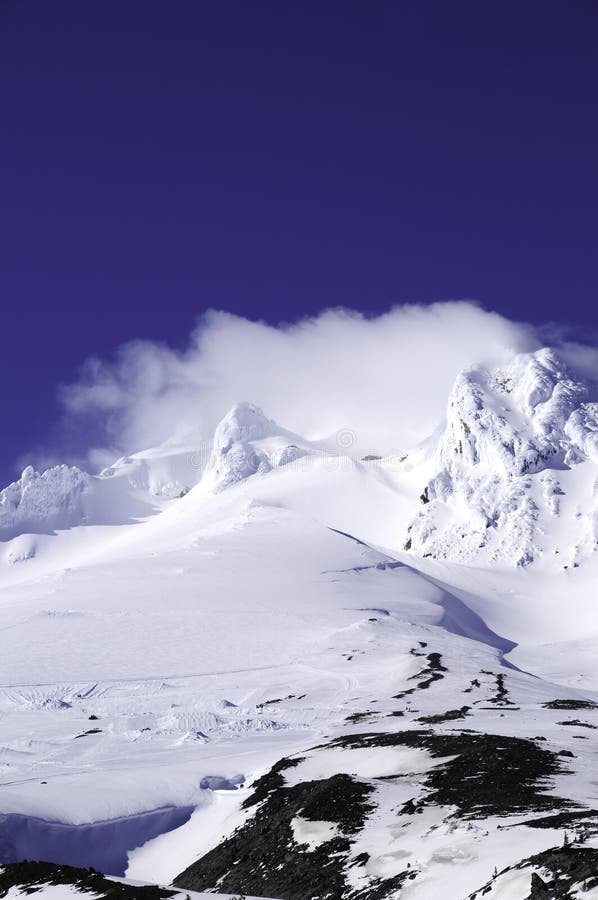 Mt. Hood Convered In Snow