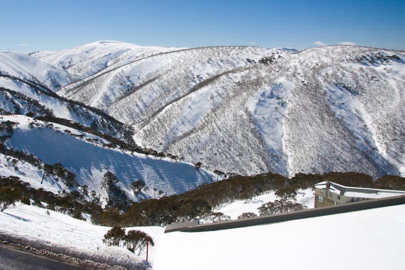 Mt Hotham en hiver photo stock. Image du horizontal, côte 56888150