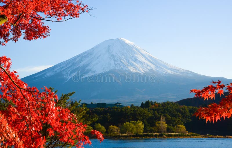 Mt Mount Fuji i höst