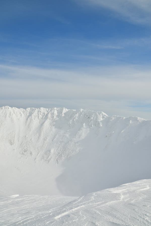 Mt Yotei Vulcano Crater In Winter Hokkaido Japan Ski Touring Stock Image - Image Of Landscape