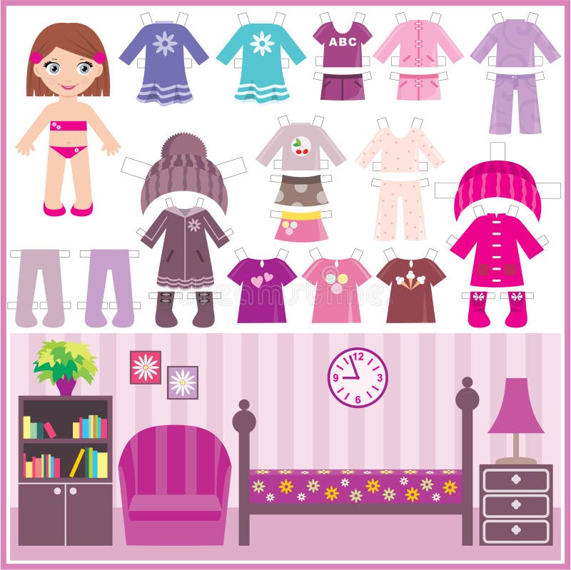 Muñeca De Papel Con Un Conjunto De Ropa Y De Un Cuarto Ilustración del Vector - Ilustración de camisa, pantalones: 22932802 Muñeca De Papel Con Un Conjunto De Ropa Y De Un Cuarto Ilustración del Vector - Ilustración de camisa, pantalones: 22932802