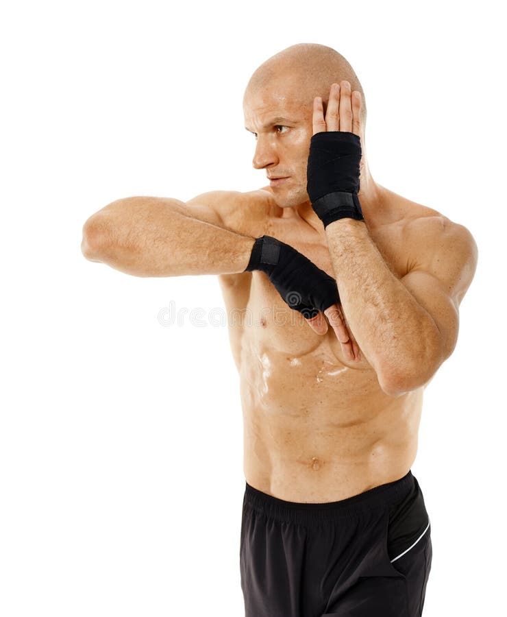 Muay Thai Fighter Hitting Elbow Stock Photos Free Royalty Free muay-thai-fighter-hitting-elbow-stock-photos-free-royalty-free