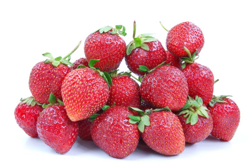 Mucchio della fragola matura red- fotografia stock libera da diritti