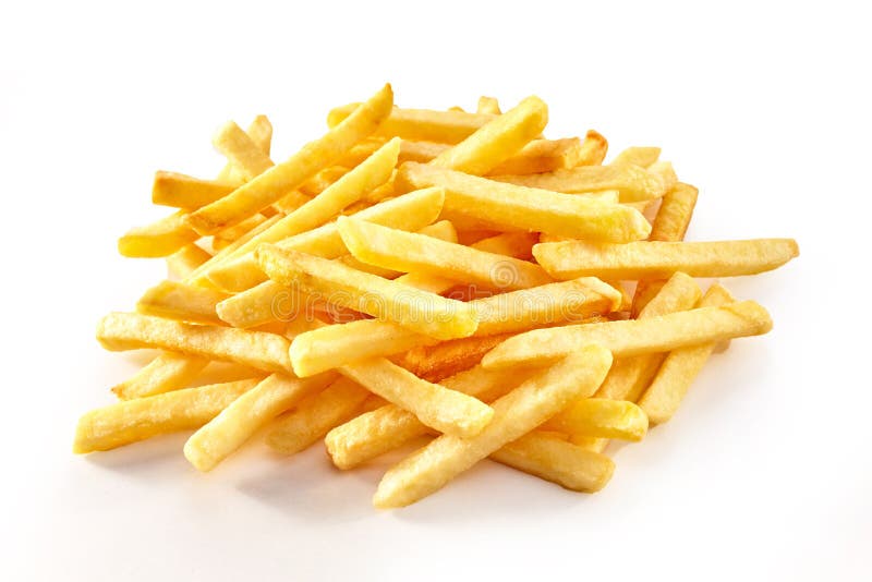 Mucchio delle patate fritte in primo piano fotografia stock Mucchio delle patate fritte in primo piano fotografia stock