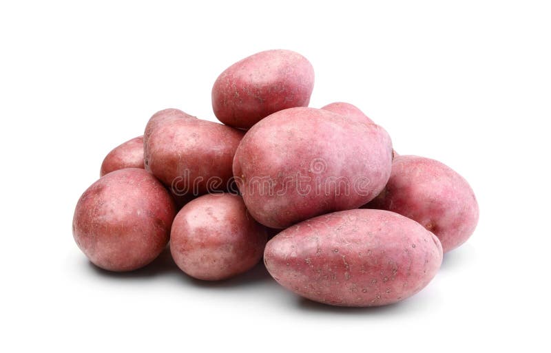 Mucchio delle patate isolate su bianco fotografia stock libera da diritti Mucchio delle patate isolate su bianco fotografia stock libera da diritti