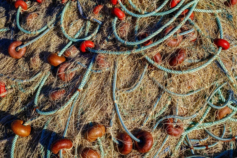 Mucchio delle reti da pesca fotografia stock libera da diritti