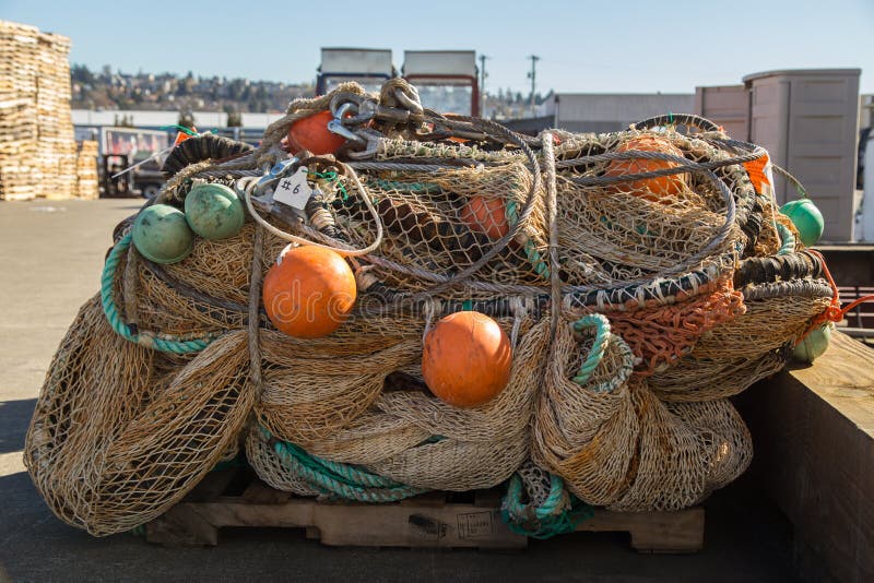 Mucchio delle reti da pesca fotografia stock libera da diritti