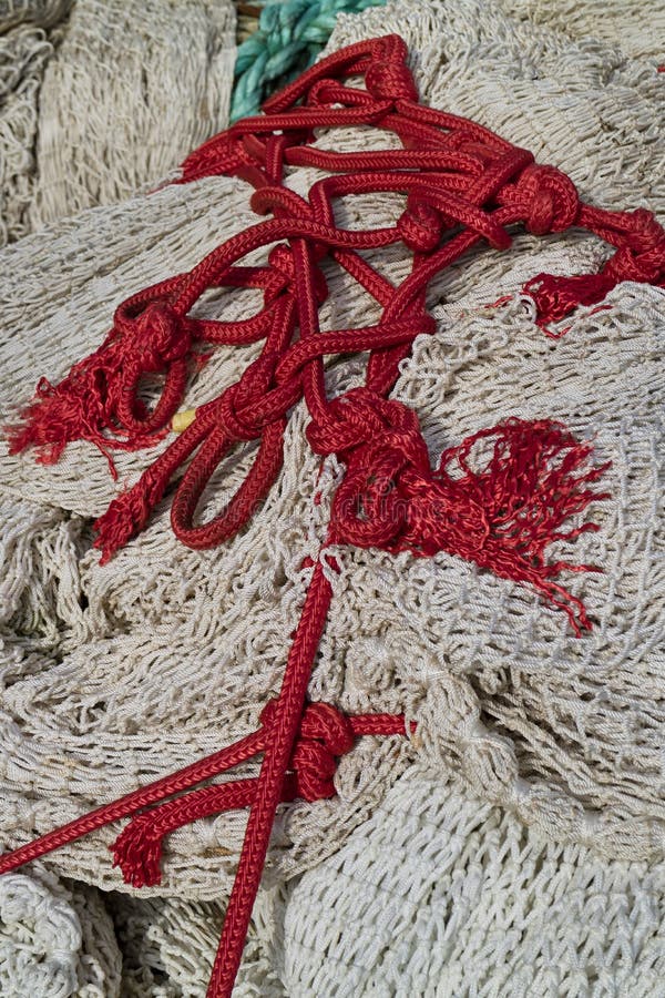 Mucchio di reti da pesca fotografia stock libera da diritti