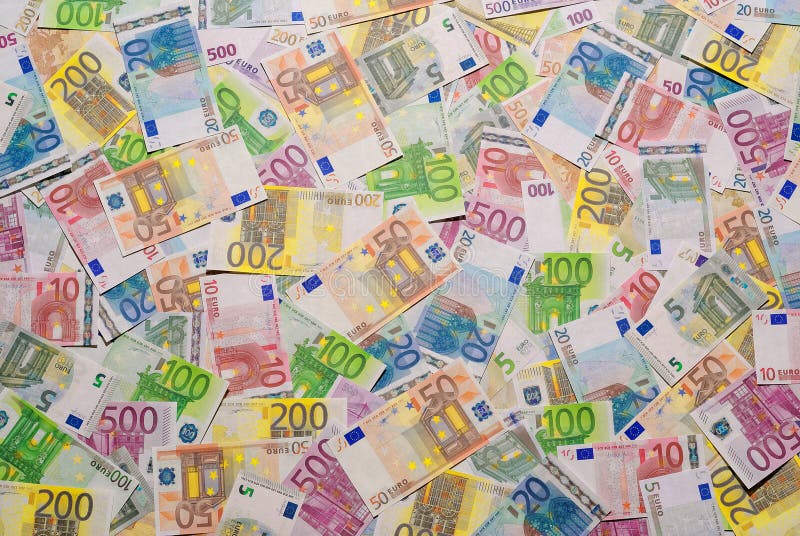 Mucchio di euro banconote fotografia stock Mucchio di euro banconote fotografia stock