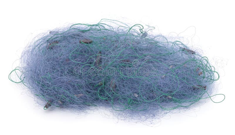 Mucchio di reti da pesca fotografia stock