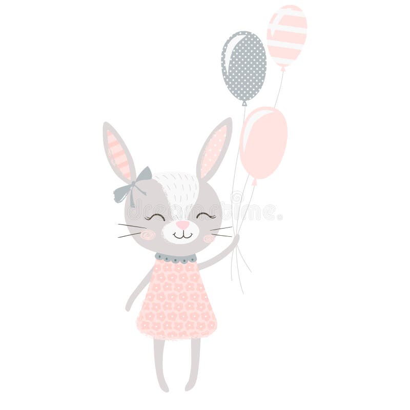 Muchacha de conejito linda stock de ilustración Muchacha de conejito linda stock de ilustración