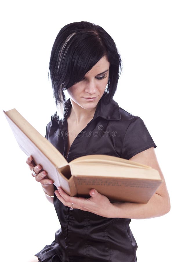 Studio photo of beauty girl with book. Studio photo of beauty girl with book