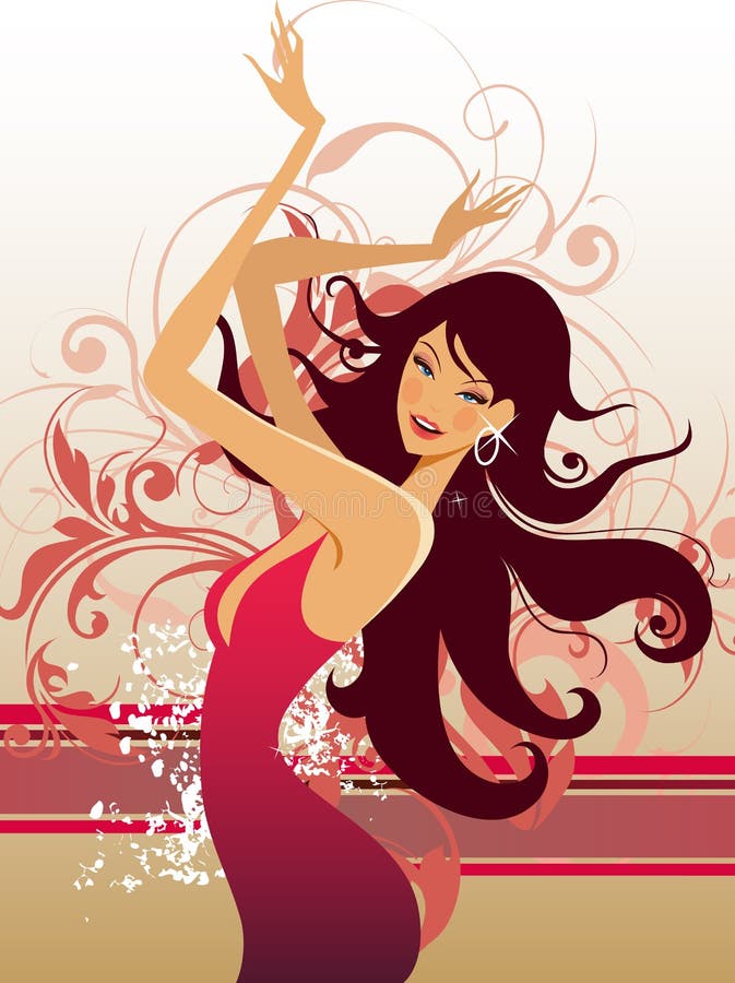 Muchacha de la manera ilustración del vector Muchacha de la manera ilustración del vector