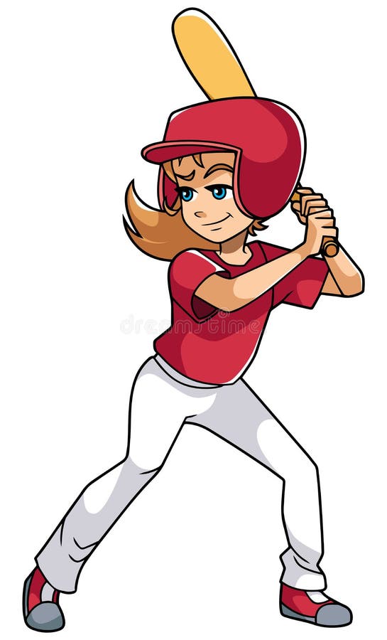 Muchacha del talud del béisbol libre illustration Muchacha del talud del béisbol libre illustration