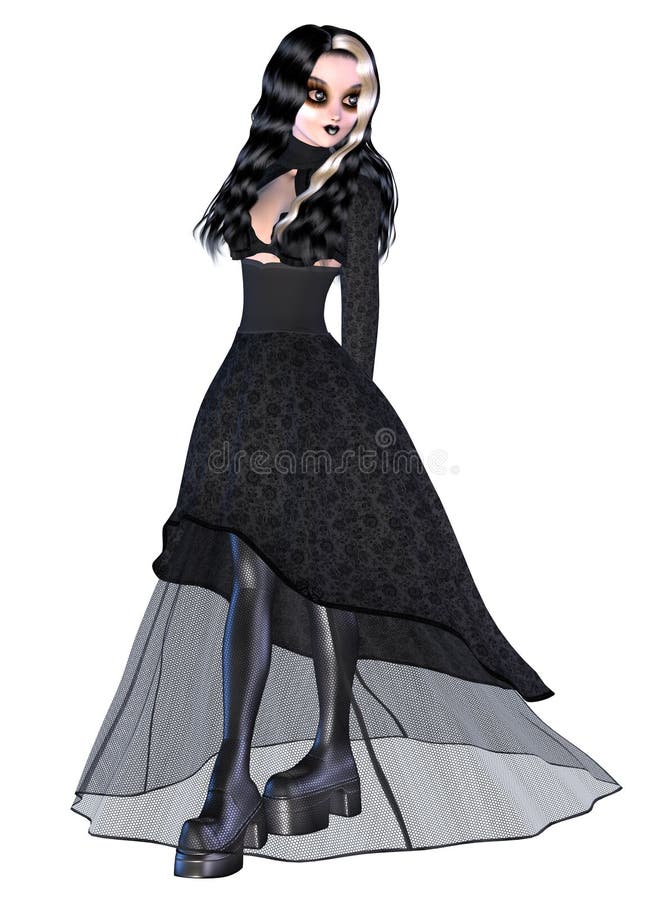 Muchacha En Vestido Gótico Negro Stock de ilustración - Ilustración de objeto, dulce: 34007403 Muchacha En Vestido Gótico Negro Stock de ilustración - Ilustración de objeto, dulce: 34007403