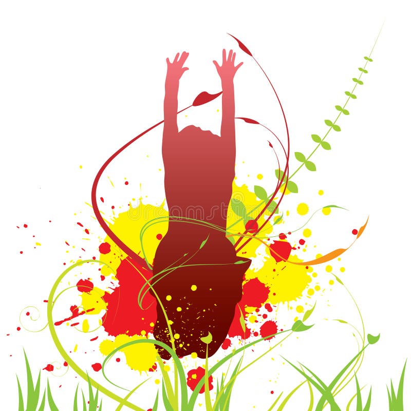 Muchacha feliz libre illustration Muchacha feliz libre illustration