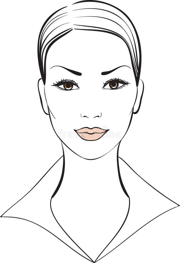 Plantilla En Blanco De Gráfico De Caras De Artista De Maquillaje.  Ilustración Vectorial Ilustración del Vector - Ilustración de cosmético,  muchacha: 229245278