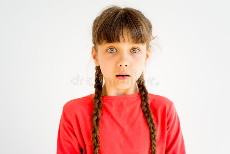 Muchacha que muestra emociones imagenes de archivo Muchacha que muestra emociones imagenes de archivo