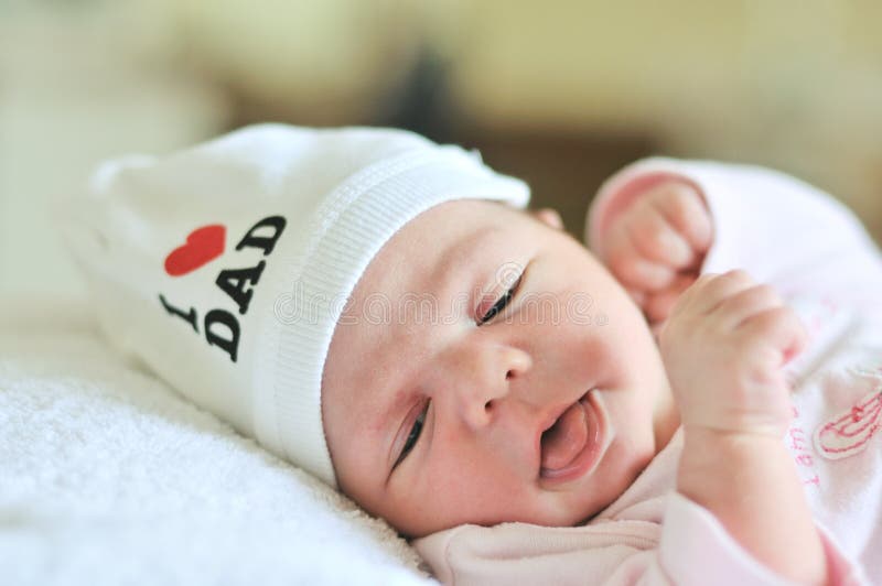 Tiny sweet newborn girl just after birth. Tiny sweet newborn girl just after birth