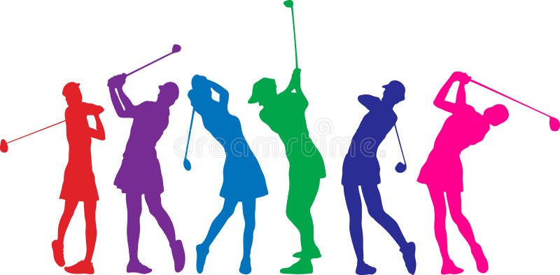 Muchachas del golf ilustración del vector Muchachas del golf ilustración del vector
