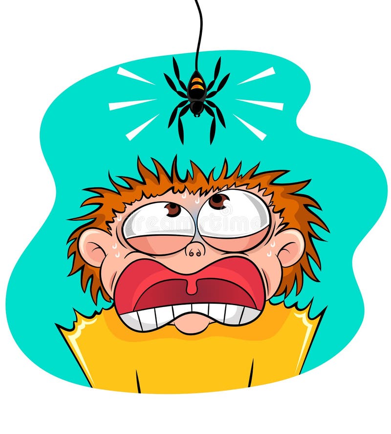 Muchacho asustado libre illustration Muchacho asustado libre illustration
