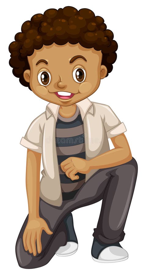 Muchacho bronceado en el fondo blanco libre illustration Muchacho bronceado en el fondo blanco libre illustration