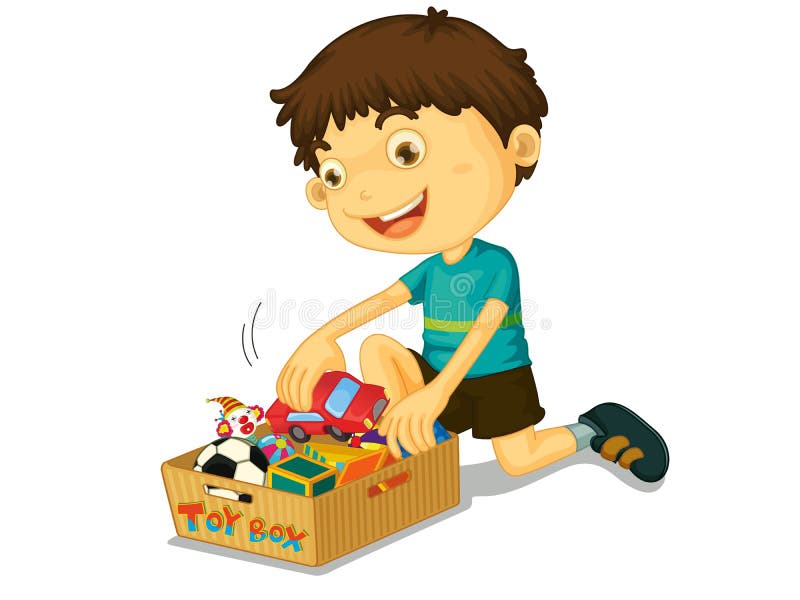 Muchacho con sus juguetes ilustración del vector. Ilustración de juego - 24653775 Muchacho con sus juguetes ilustración del vector. Ilustración de juego - 24653775