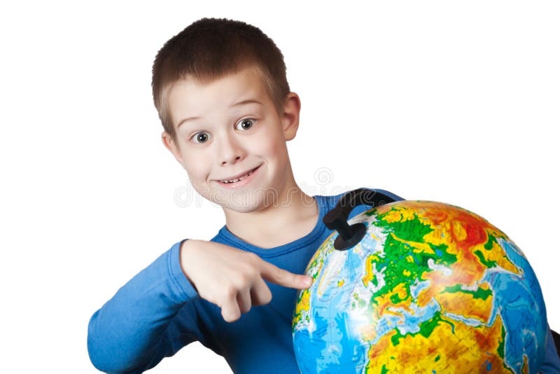 Muchacho con un globo imágenes de archivo libres de regalías Muchacho con un globo imágenes de archivo libres de regalías