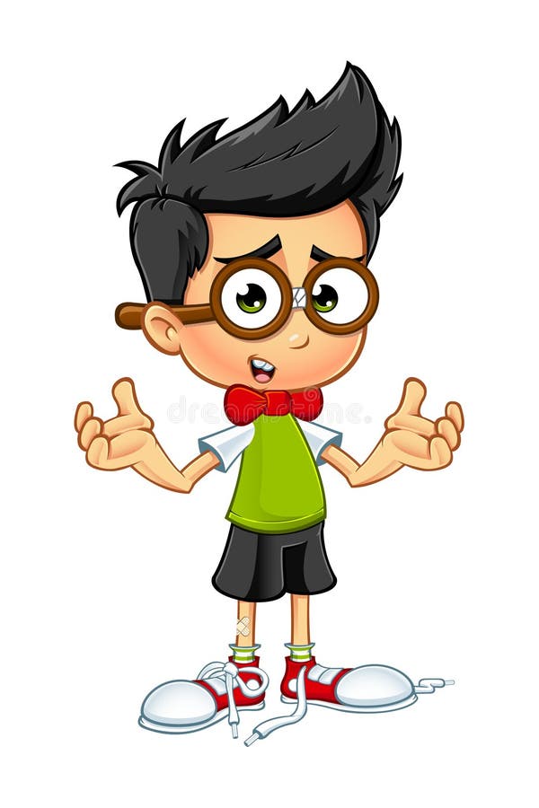 Muchacho del friki - confuso ilustración del vector Muchacho del friki - confuso ilustración del vector