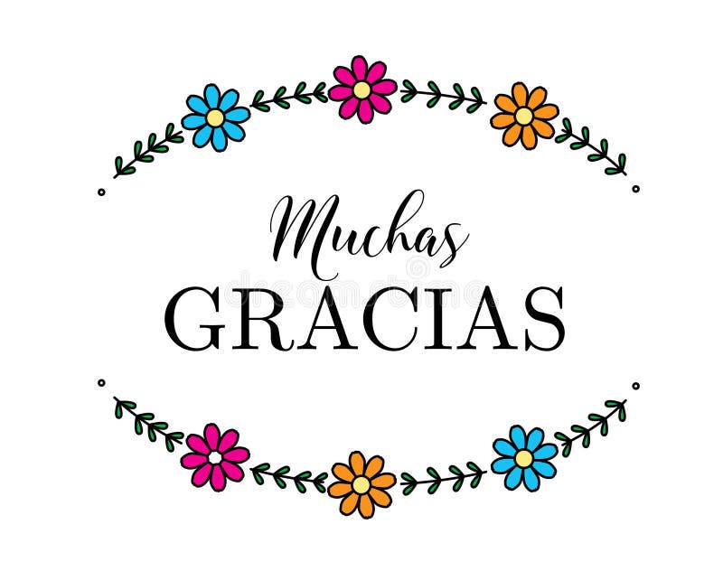 Muchas Gracias stock illustration.