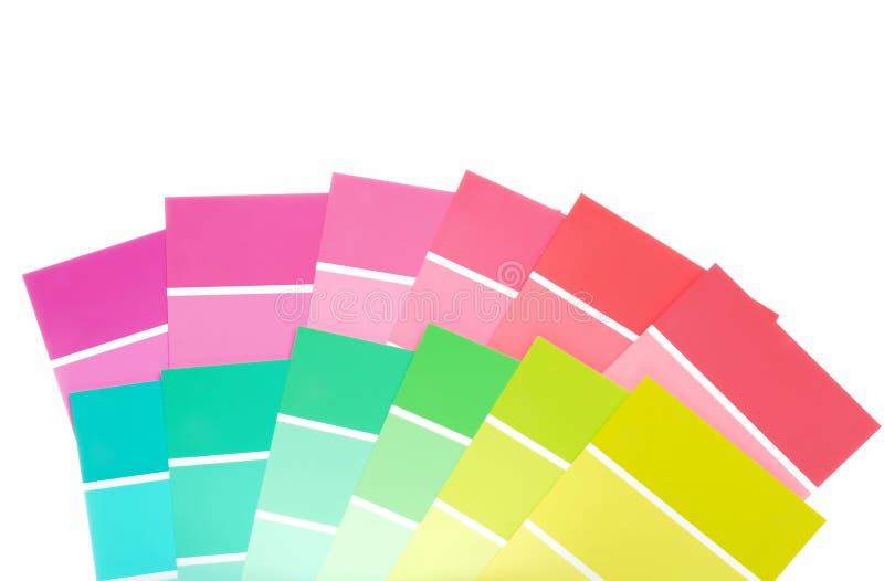Muchos colorean virutas de la pintura foto de archivo libre de regalías
