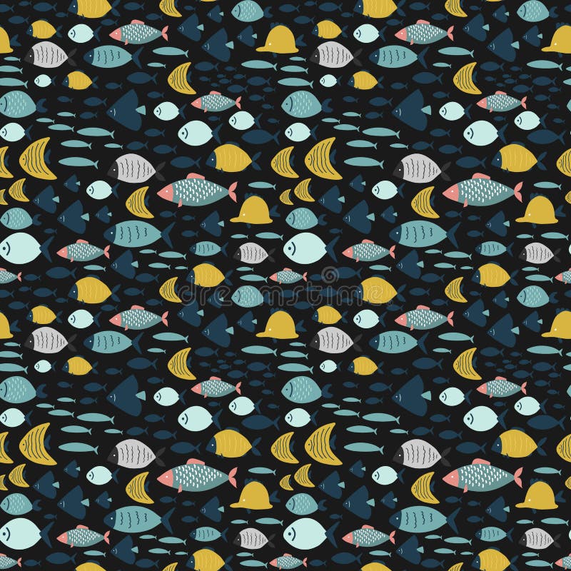 Muchos Peces Exóticos Distintos Océano Oceánico Sin Fisuras Dibujos Animados  Vectoriales Ilustración del Vector - Ilustración de diferente, pescados:  180222870
