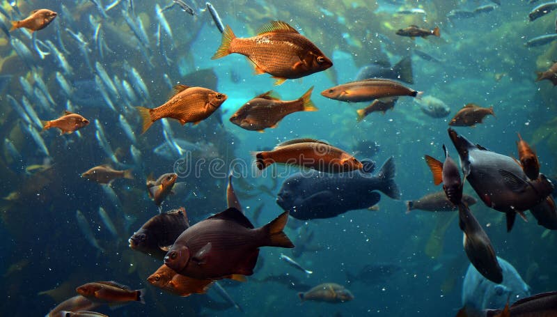 Muchos pescados en el océano foto de archivo Muchos pescados en el océano foto de archivo