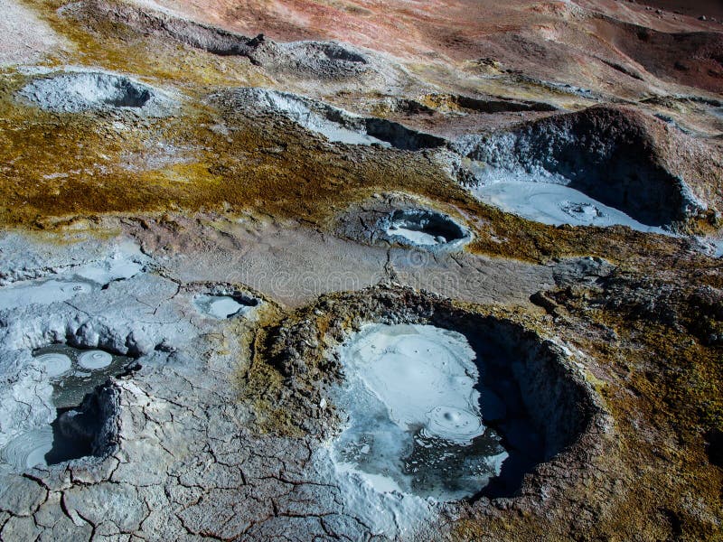 Mud volcanos stock photos