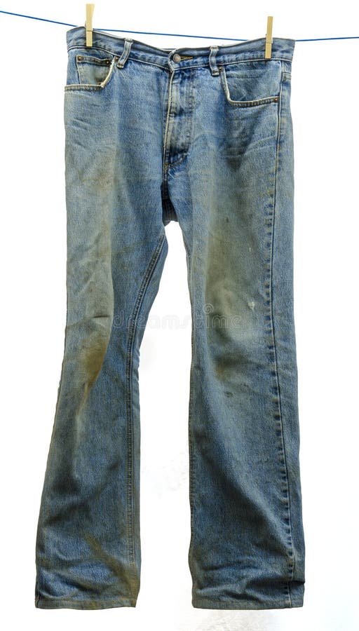 Muddy Jeans on a Clothesline Stock Photo - Image of industry, boot
