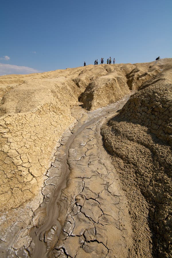 The muddy volcano in Buzau county Romania - Paclele mici royalty free stock photography The muddy volcano in Buzau county Romania - Paclele mici royalty free stock photography