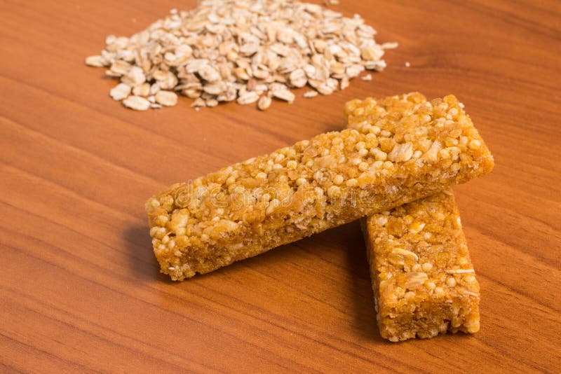 Muesli Cereal Bars. Nutri, Oat, Protein Bars. Stock Photo Image of