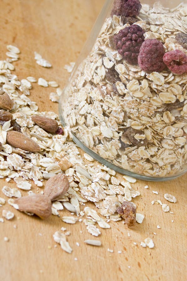 Muesli with Nuts and Berries Stock Photo Image of eating, closeup