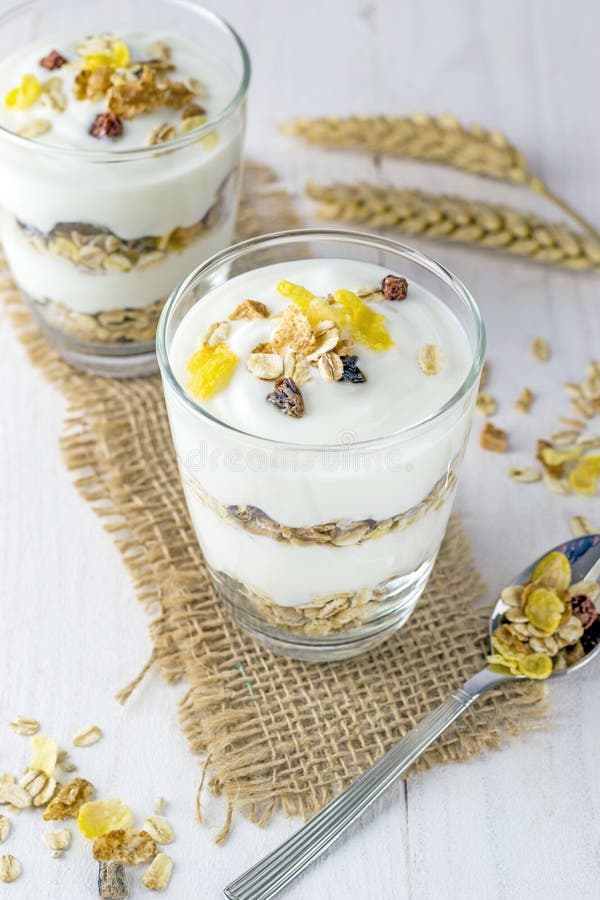 A Muesli and Yoghurt Breakfast Stock Photo Image of morning, healthy