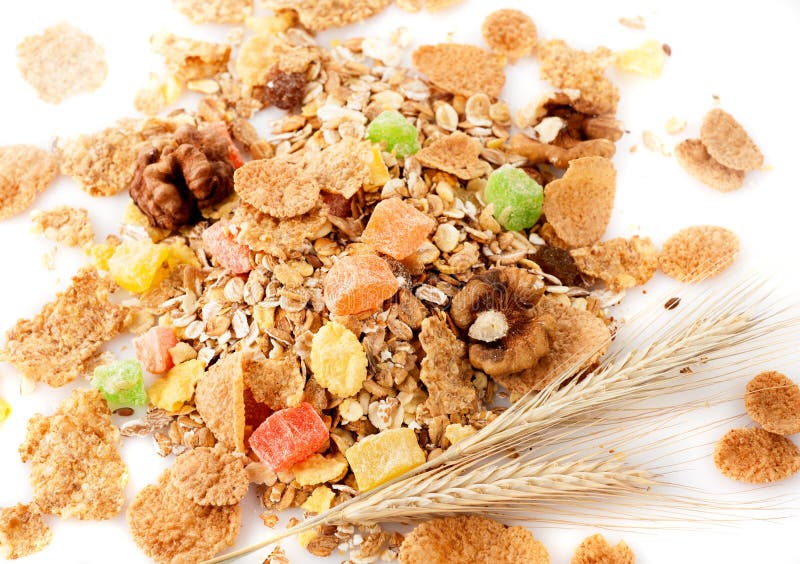 Muesligranola royalty-vrije stock afbeeldingen Muesligranola royalty-vrije stock afbeeldingen