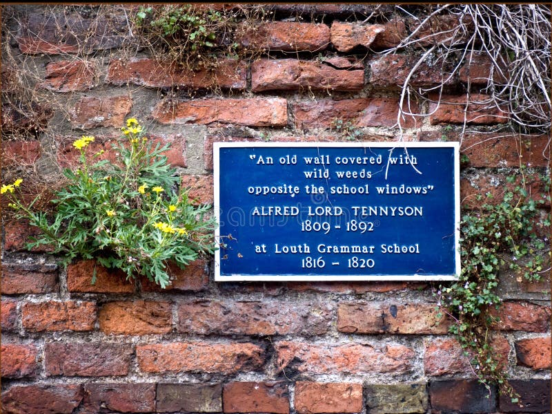 Muestra Alfred Lord Tennyson Que Conmemora Imagen editorial Imagen de