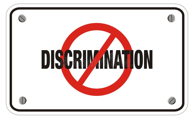 Muestra anti del rectángulo de la discriminación fotografía de archivo libre de regalías Muestra anti del rectángulo de la discriminación fotografía de archivo libre de regalías