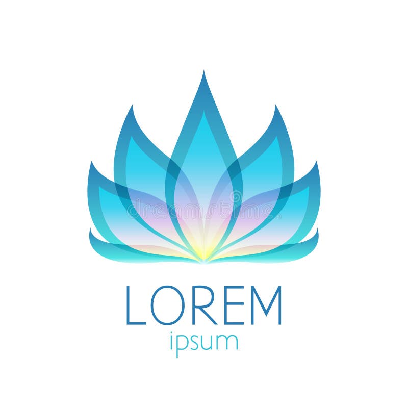 Muestra colorida hermosa del logotipo de la flor de loto stock de ilustración Muestra colorida hermosa del logotipo de la flor de loto stock de ilustración