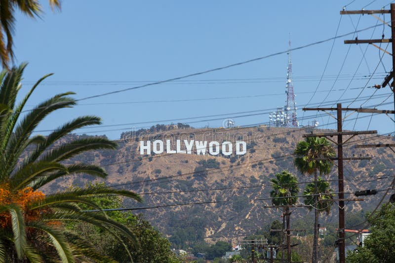 LOS ANGELES - AUGUST 18: Hollywood sign on August 18, 2014 in Los Angeles. The sign, located in Mount Lee, spells out the name of the area in 45-foot-tall and 350-foot-long white letters. LOS ANGELES - AUGUST 18: Hollywood sign on August 18, 2014 in Los Angeles. The sign, located in Mount Lee, spells out the name of the area in 45-foot-tall and 350-foot-long white letters