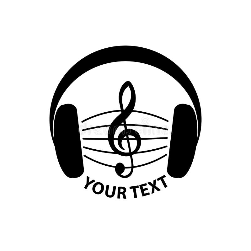 Muestra de la música logotipo de los sonidos logotipo con la clave de sol ilustración del vector Muestra de la música logotipo de los sonidos logotipo con la clave de sol ilustración del vector