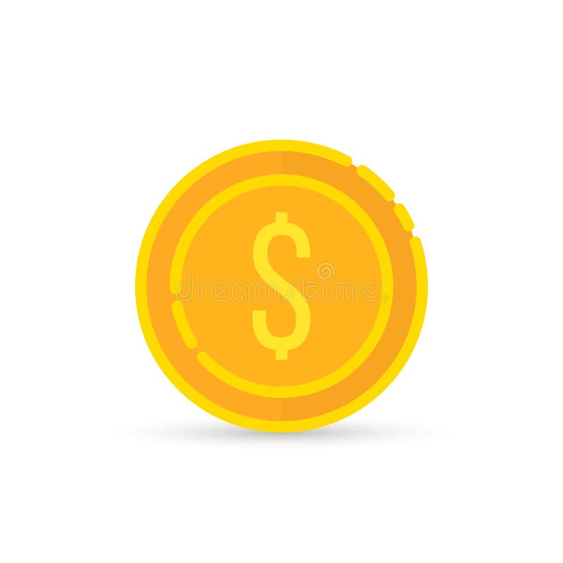 Muestra de oro de la moneda del dólar con la sombra libre illustration Muestra de oro de la moneda del dólar con la sombra libre illustration